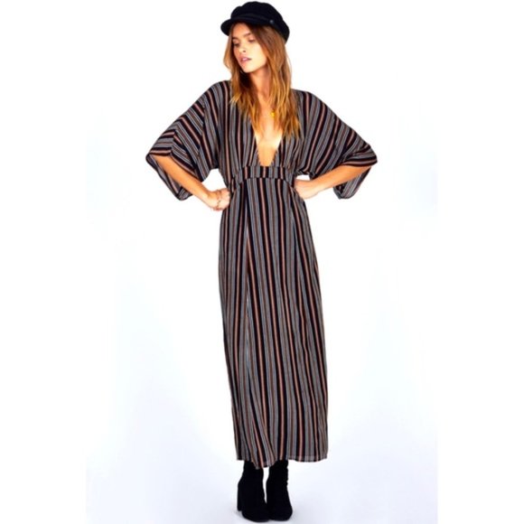 Amuse Society Forever And A Day Striped V-Neck Maxi Dress - Picture 15 of 16